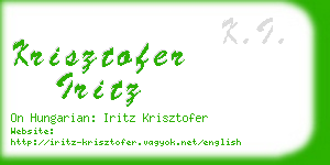 krisztofer iritz business card